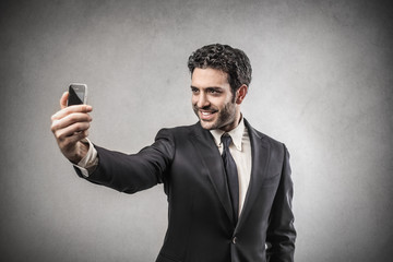 Businessman doing a selfie