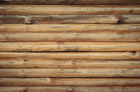 Brown wood log wall background