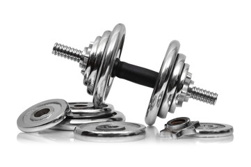 dumbbell with reflection effect
