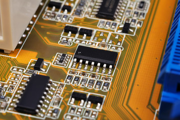 circuit board with microchips