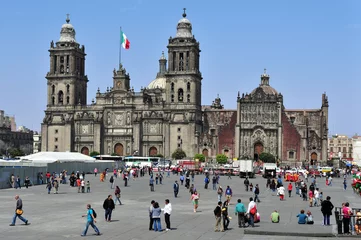 Fotobehang Metropolitaanse kathedraal van Mexico-Stad © Rafael Ben-Ari