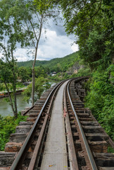 Obraz premium Death railway in Kanchanaburi Thailand - built during World War