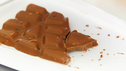 Shattered chocolate filled with jellybeans