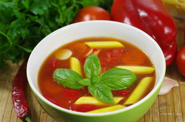 appetizing gulash soup