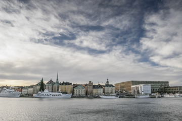 Stockholm city view from water
