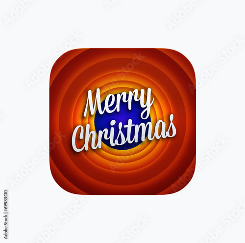 &quot;Merry Christmas app icon template. Vector illustration&quot; Stock image and royalty-free vector