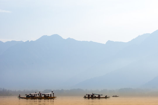 Peacefully Dal lake in Srinagar, Kashmir India
