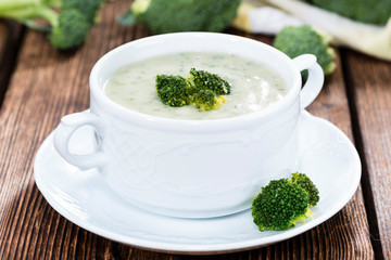 Portion of Broccoli Soup