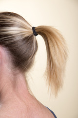 Woman with ponytail hairstyle