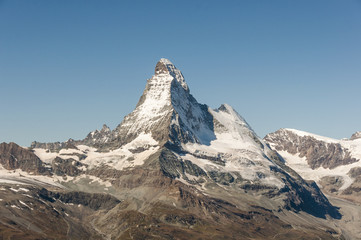 Zermatt, Bergdorf, Berggipfel, Alpen, Sommer, Schweiz
