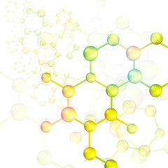 Colorful molecule bond background (vector)