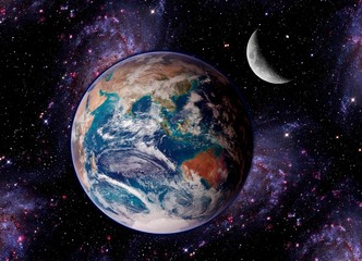 Earth Fantasy Moon Stars