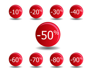 Icone sconti vettoriali