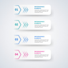 Set of number banners template