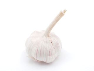 garlic on a white background