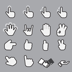 hand icon set.vector