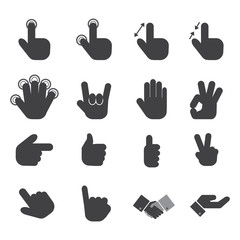 hand icon set.vector