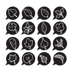 leaf icon vector set
