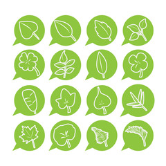 leaf icon vector set