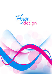 Abstract blue business flyer for design, a4 size