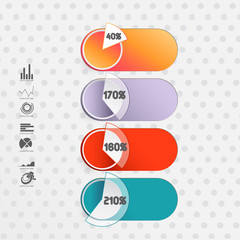 Fototapeta premium Abstract 3D Paper Infographics