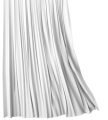Fototapeta premium blank white curtain on white background, 3d