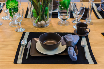 modern interior table setting