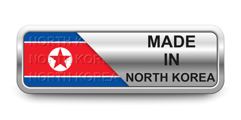 Made in North Korea Button