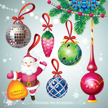 christmas-tree decorations set