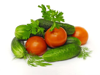 помидоры с огурцами