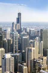 Beautiful skyline of Chicago, Illinois.