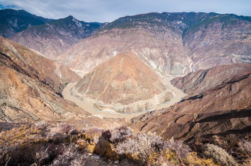 Great bend of yangtze river