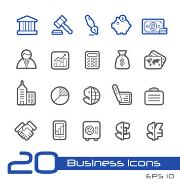 Business and Finance Icons -- Line Series