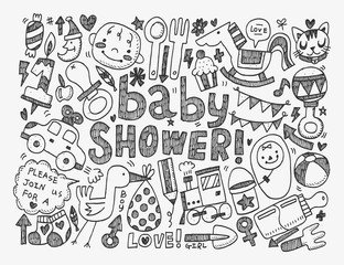 doodle baby background
