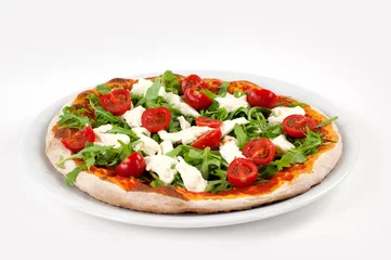 Photo sur Plexiglas Pizzeria pizza à la roquette