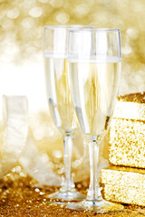 Champagne and gift