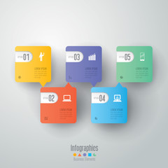 Abstract 3D digital illustration Infographic.