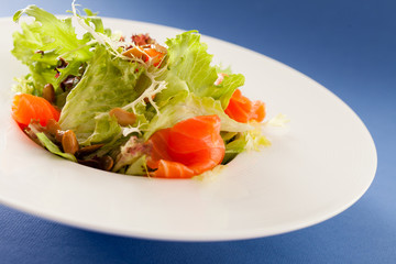 Japanese salad with salmon