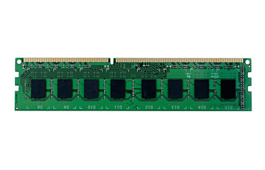 memory module close up on a white background