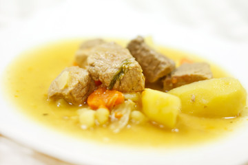 stew with tender lamb meat