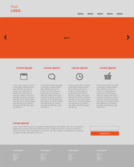 Modern website design template. Responsive landing page