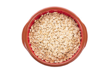 Ceramic bowl with oatmeal