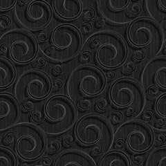 seamless black floral wallpaper pattern