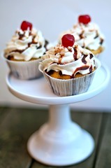 Banana Split Cupcakes