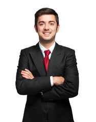 Young smiling businessman