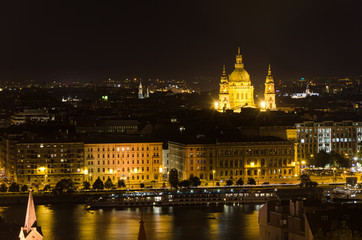 Night cityscape of  Budapest