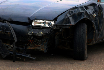 Obraz premium Crashed car