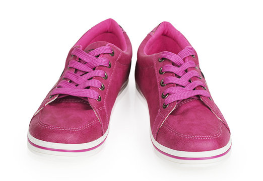 Woman pink sneakers