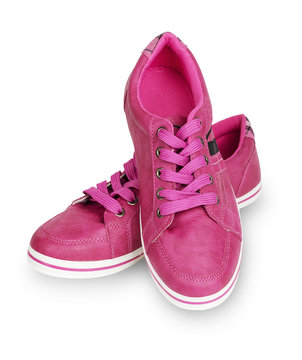 Woman pink sneakers