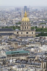 Fototapeta na wymiar View of les Invalides from Eiffel Tower